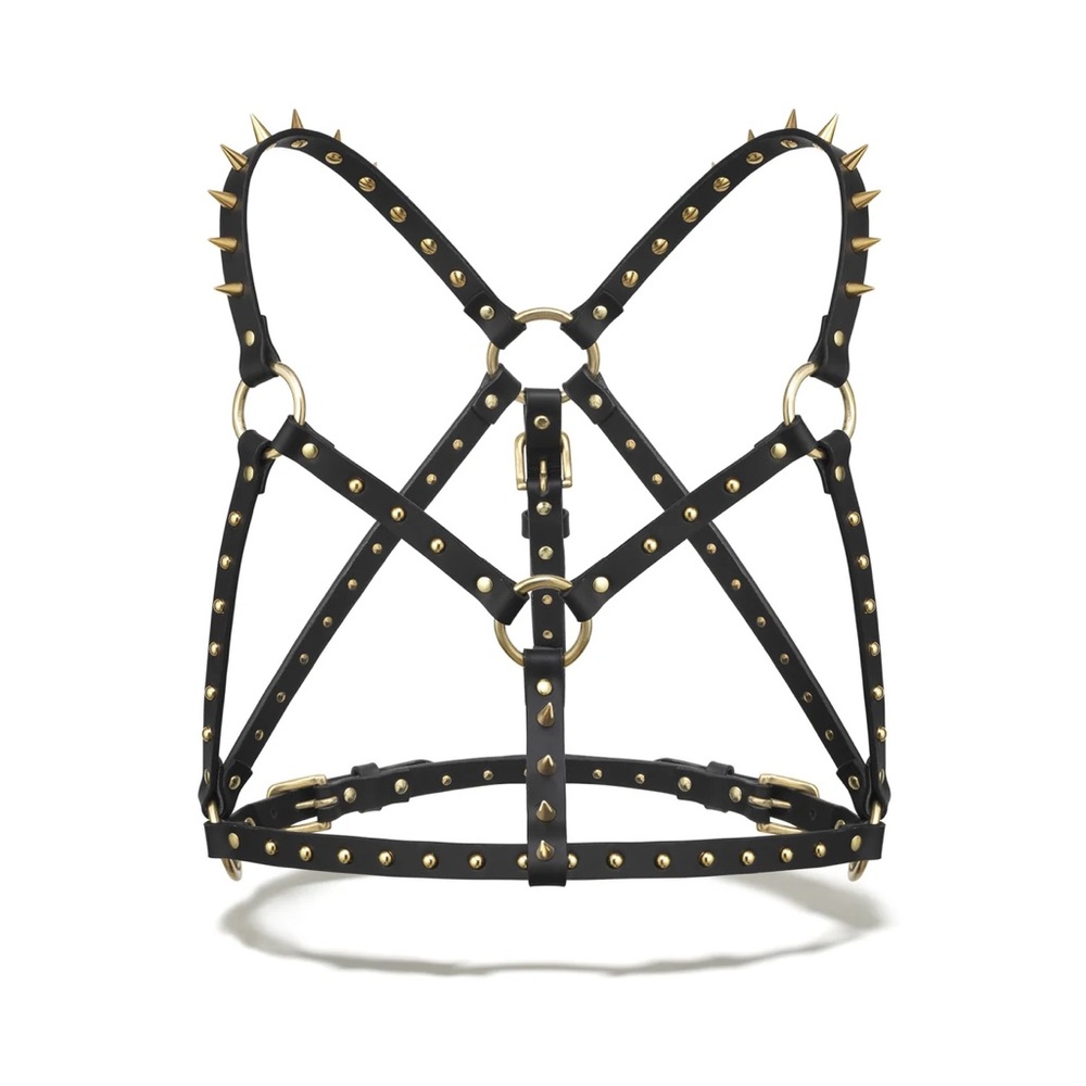Ardeo Studios Brass Studded Bralette Harness